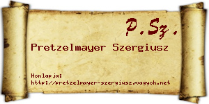 Pretzelmayer Szergiusz névjegykártya